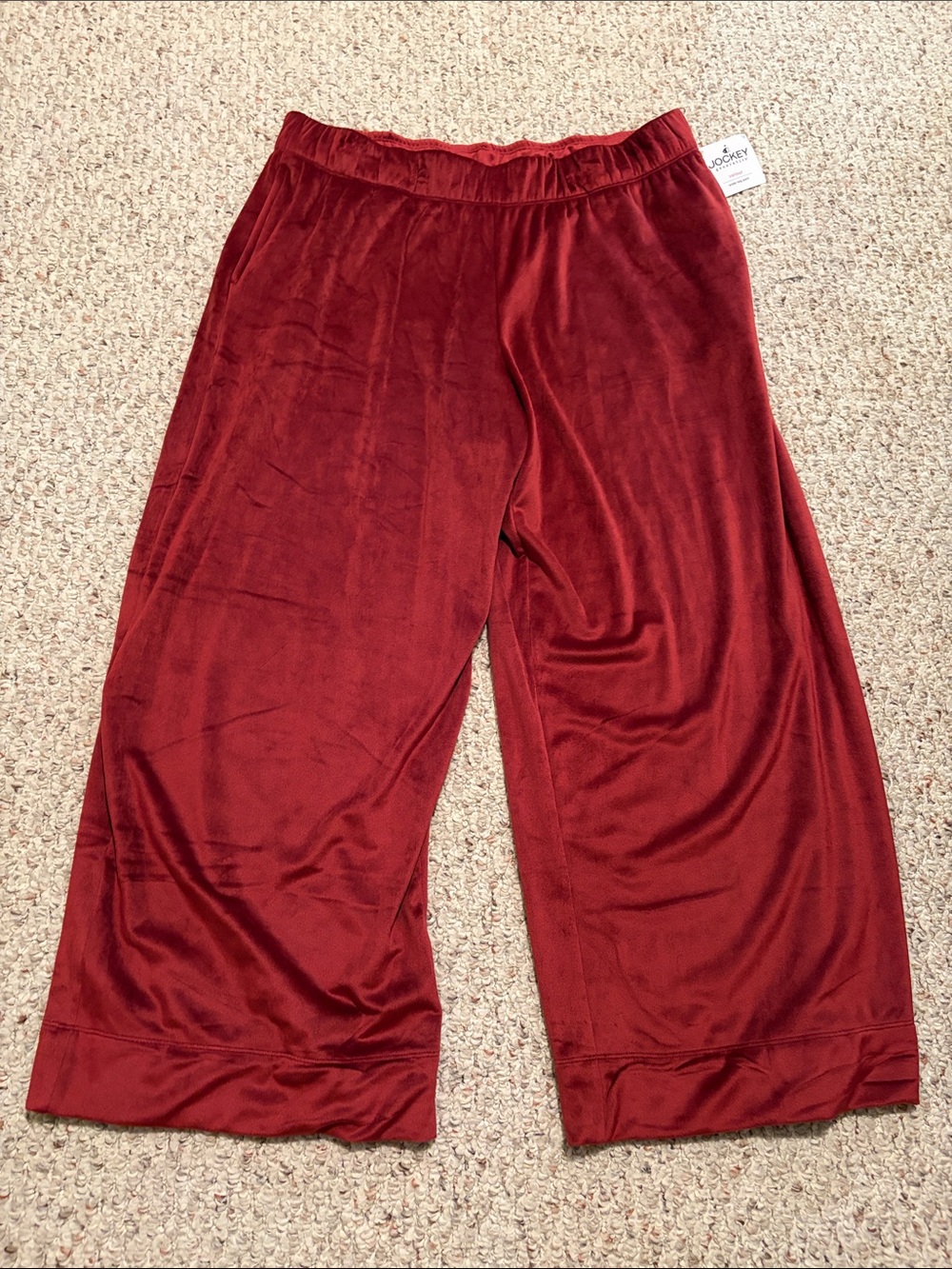 Jockey Wide Leg Pants in Deep Red